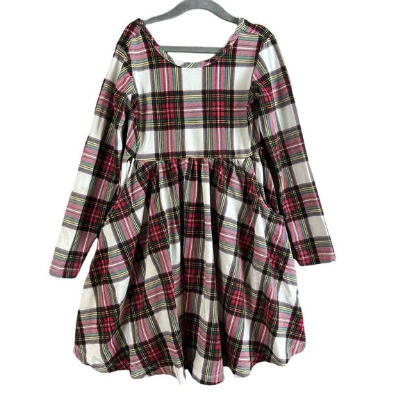 Hanna Andersson Red and White Plaid Kids Dress - Picture 3 of 11